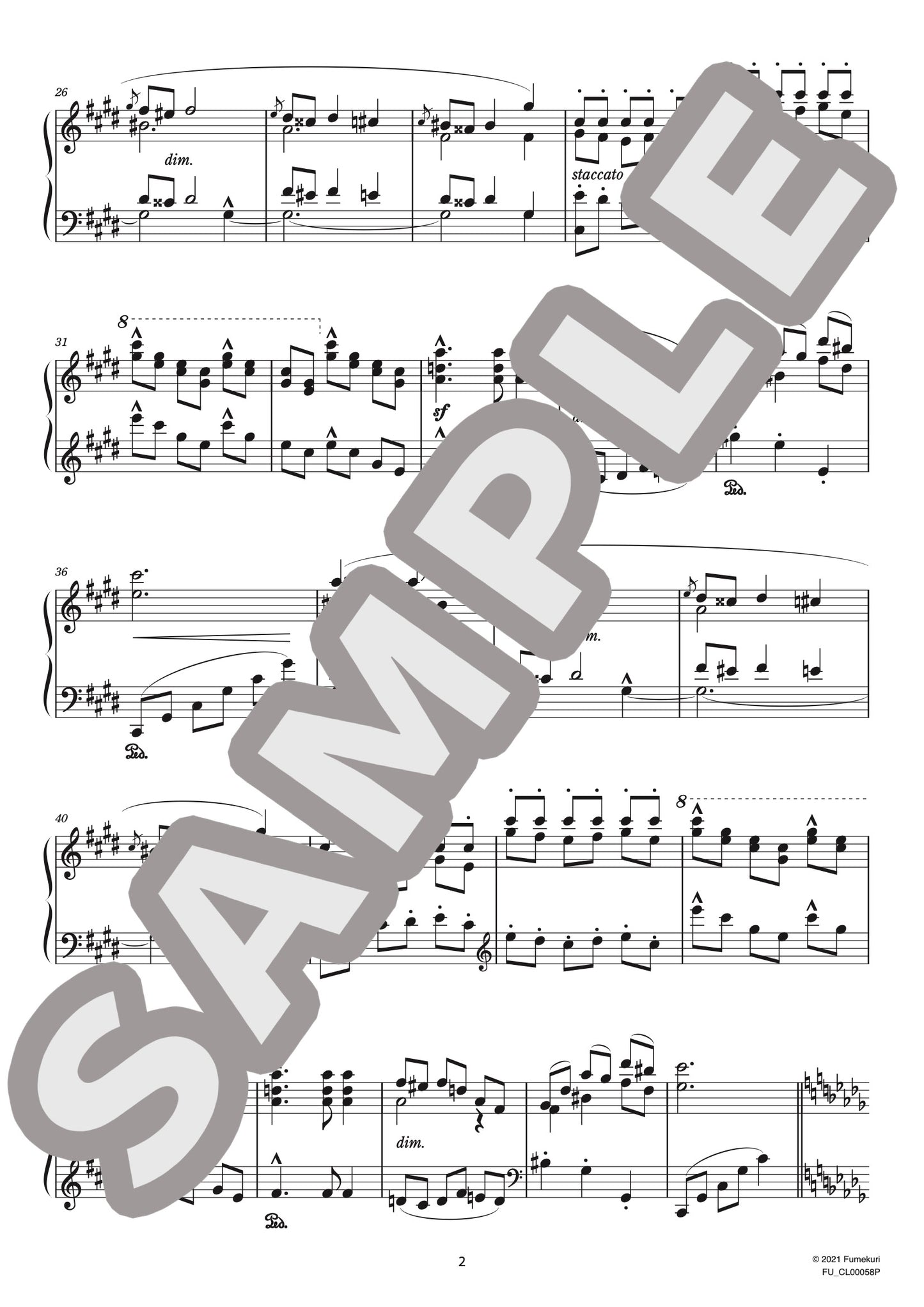 ピアノ・ソナタ 第5番 作品82 第2楽章 MINUETTO DEL GALLO(Allº. Assai) Allegretto assai(ALBÉNIZ) / クラシック・オリジナル楽曲【中上級】