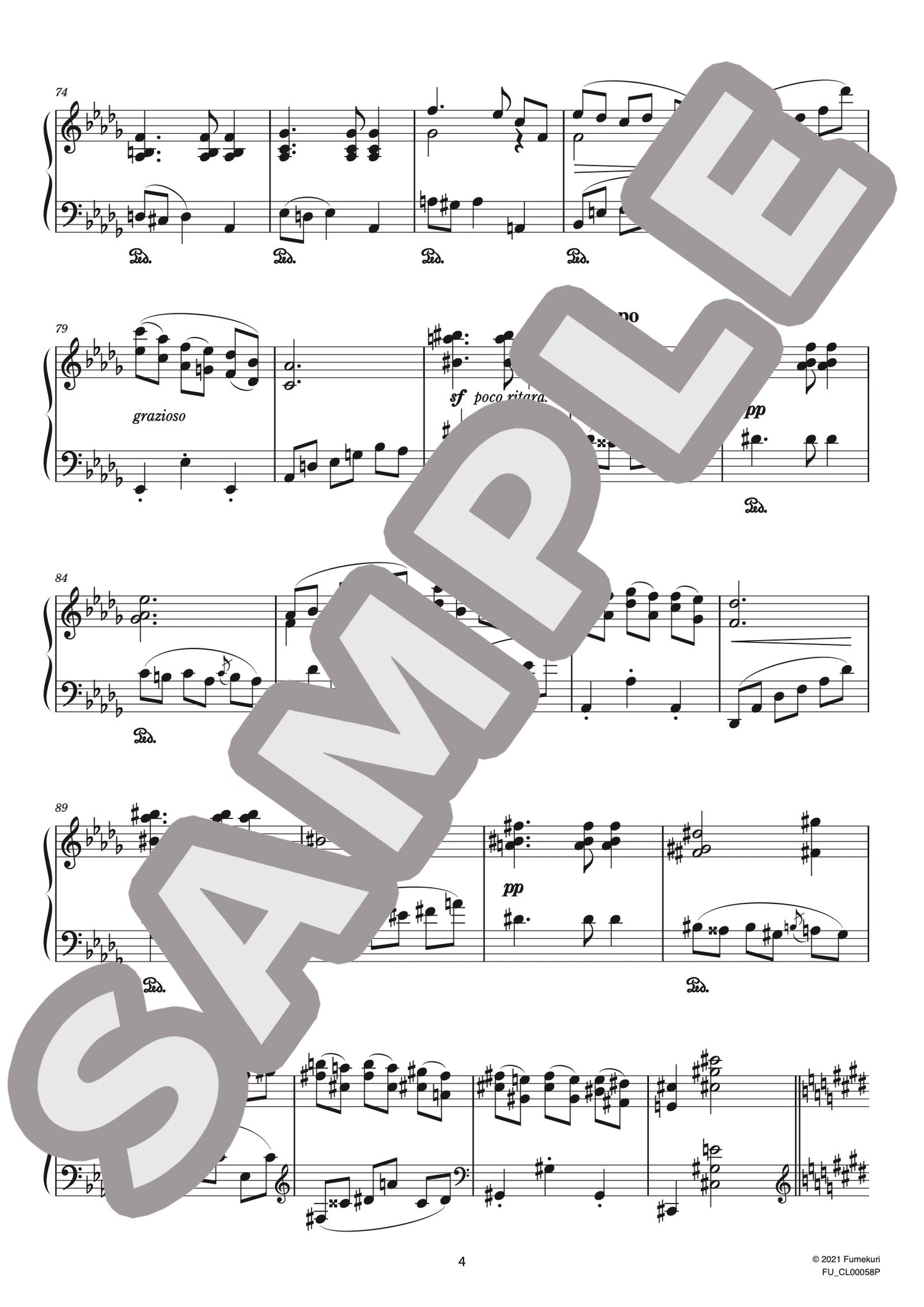 ピアノ・ソナタ 第5番 作品82 第2楽章 MINUETTO DEL GALLO(Allº. Assai) Allegretto assai(ALBÉNIZ) / クラシック・オリジナル楽曲【中上級】
