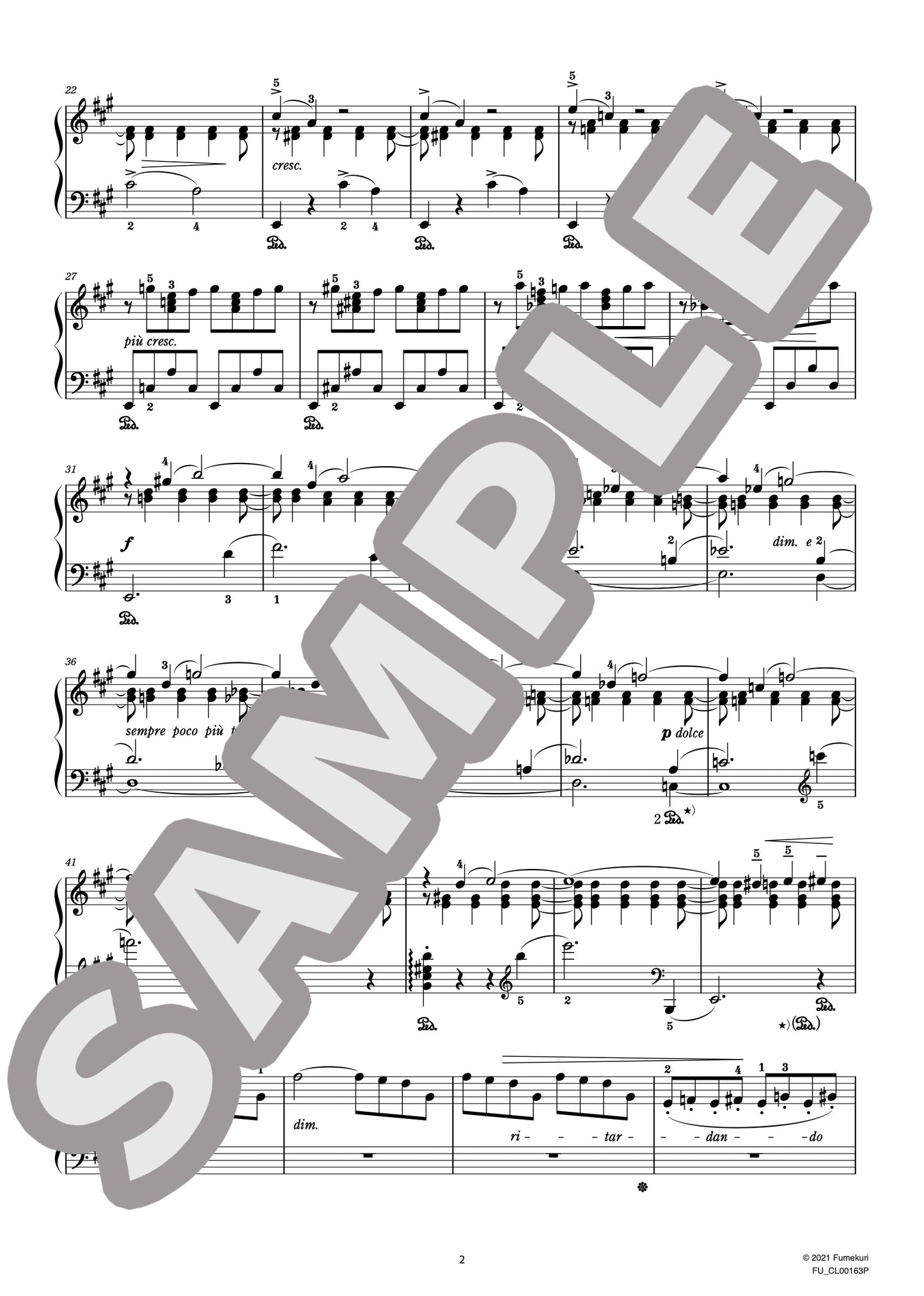抒情小曲集 第6集 作品57 より ゲーゼ(GRIEG) / クラシック・オリジナル楽曲【中上級】
