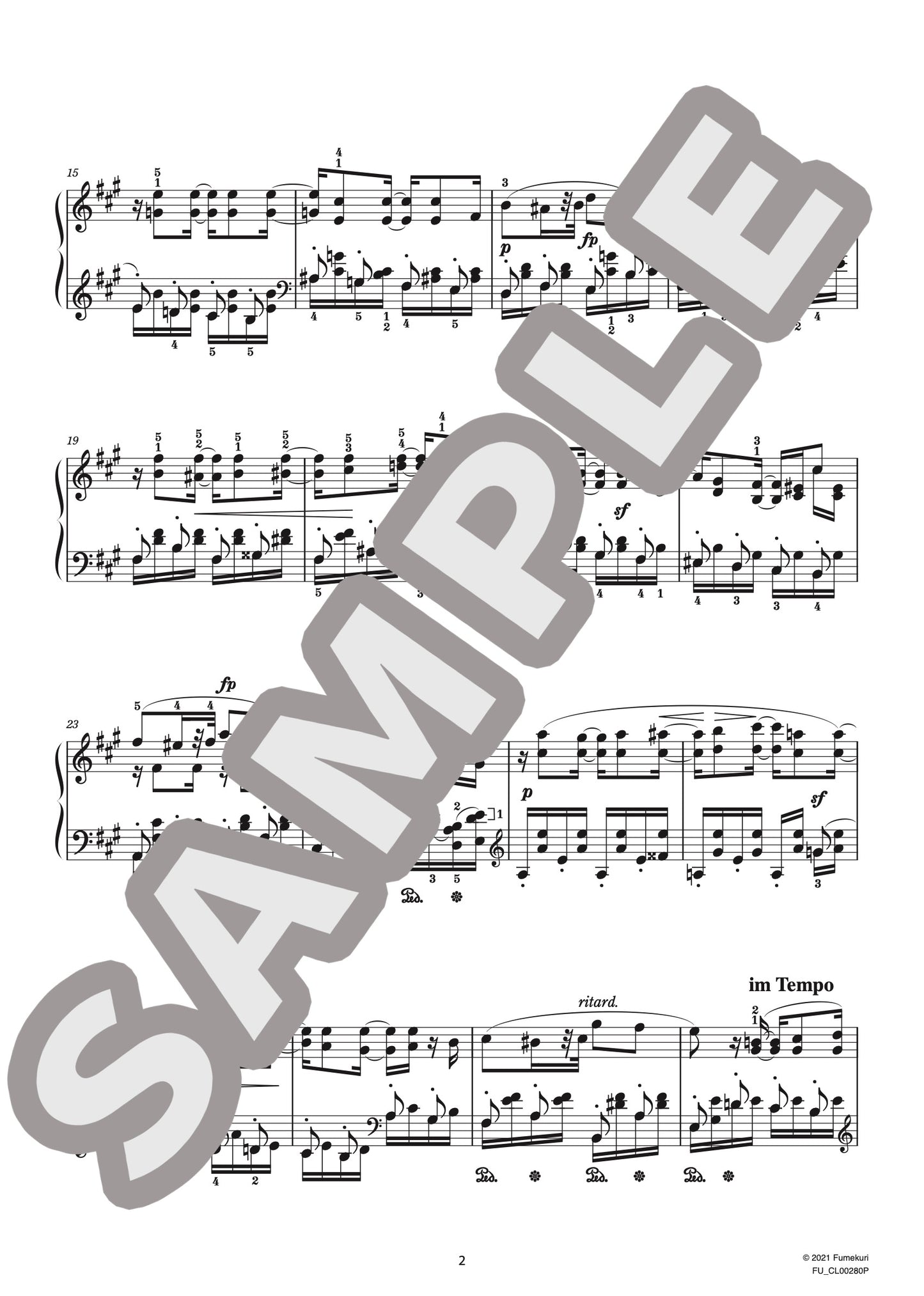 音楽帳 作品124 より 幻想曲(SCHUMANN) / クラシック・オリジナル楽曲【中上級】