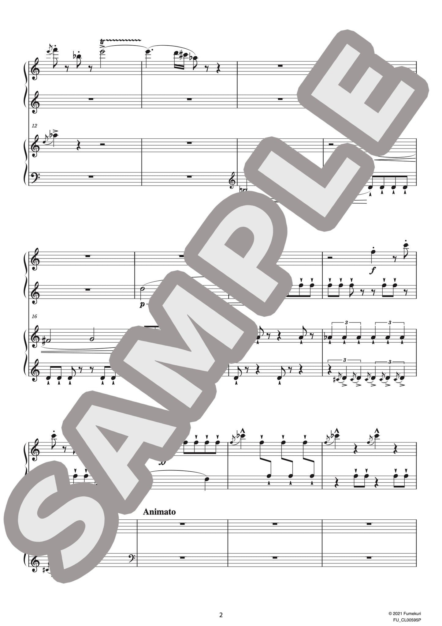 動物の謝肉祭 めんどりとおんどり(SAINT-SAËNS) / クラシック・オリジナル楽曲【中上級】
