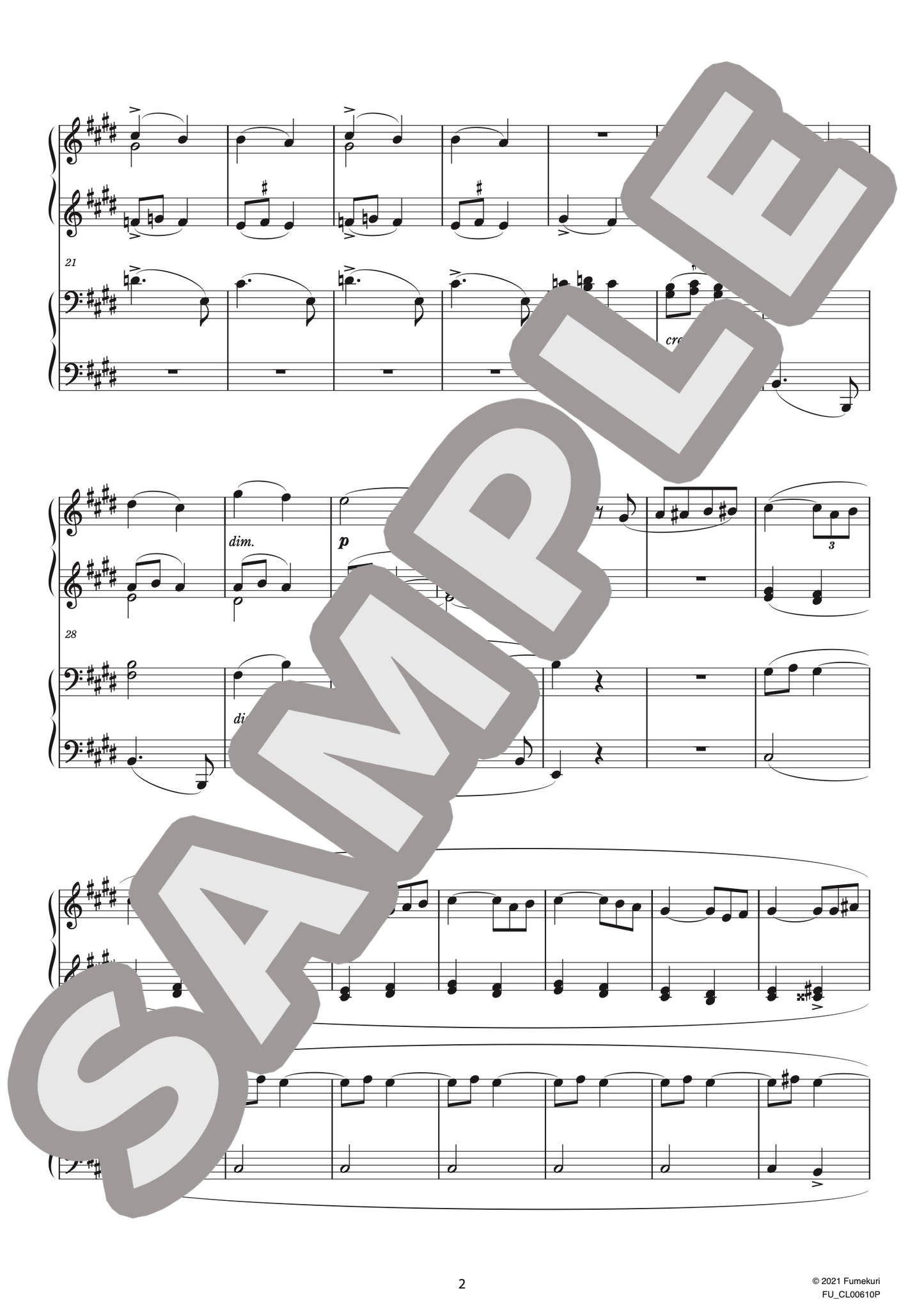 子守歌 作品105(SAINT-SAËNS) / クラシック・オリジナル楽曲【中上級】