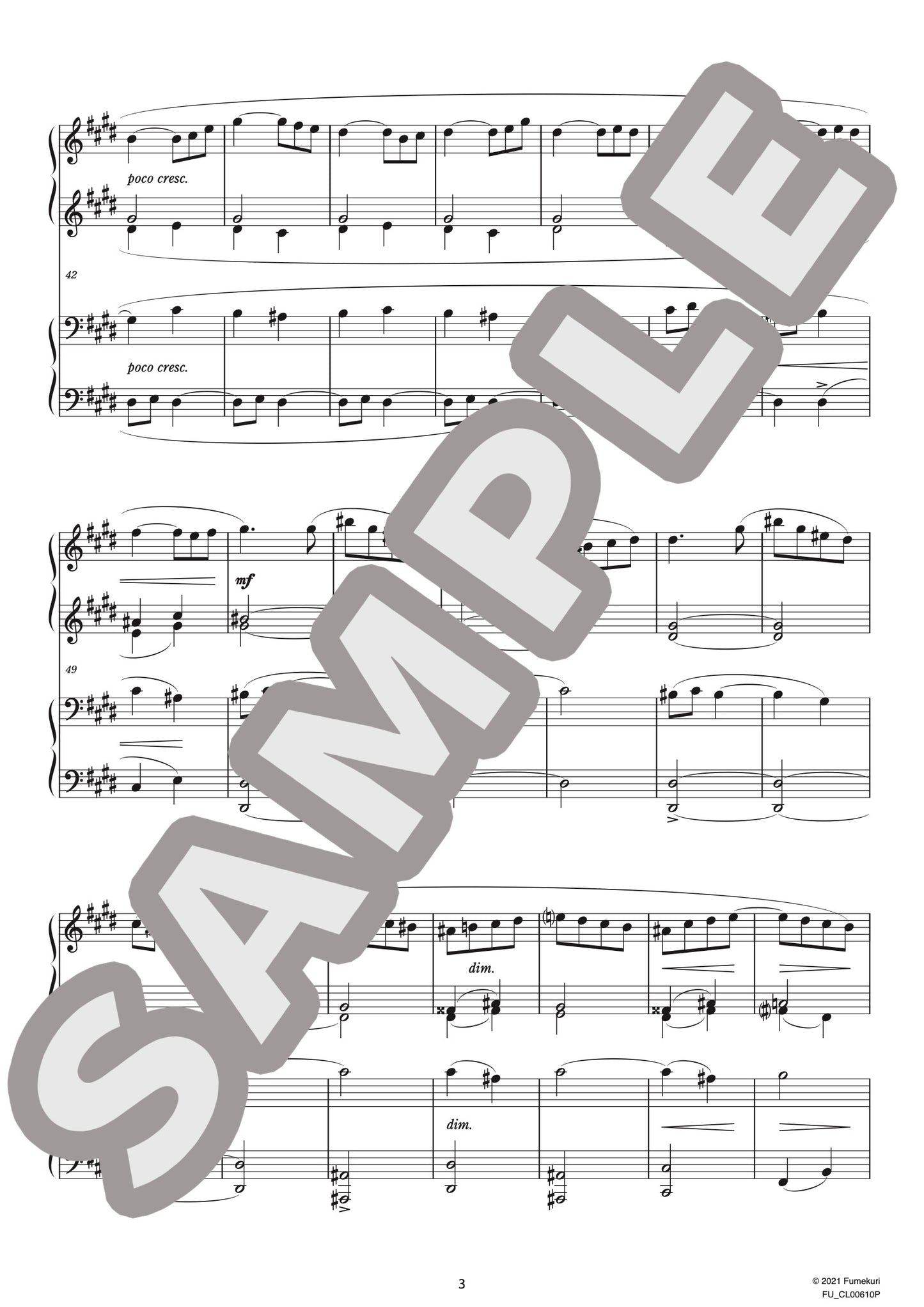 子守歌 作品105(SAINT-SAËNS) / クラシック・オリジナル楽曲【中上級】