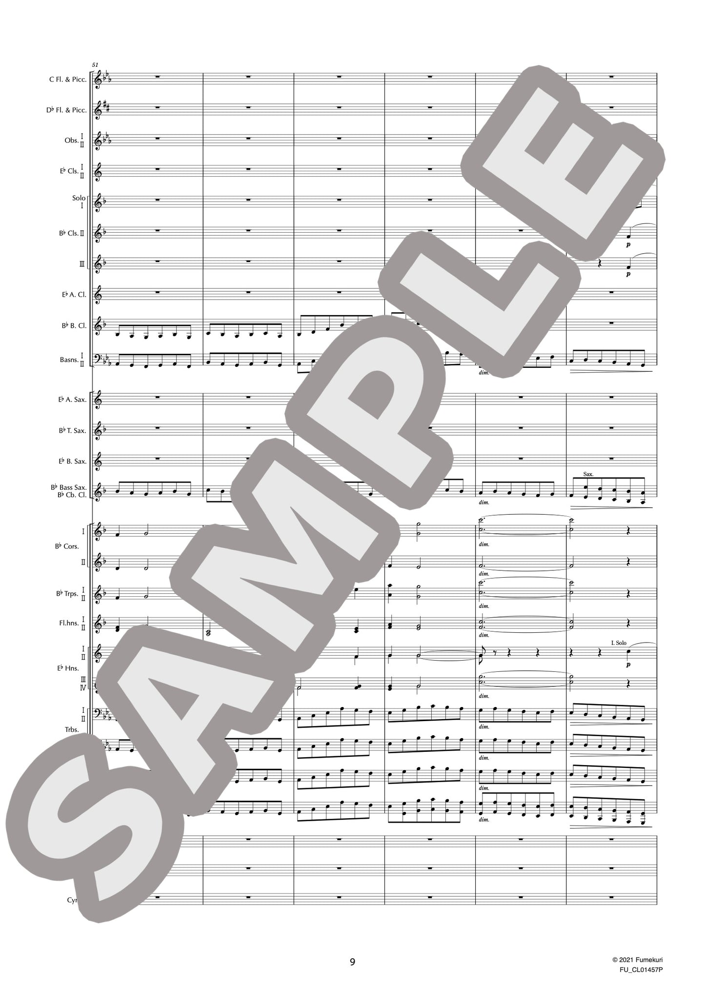 吹奏楽のための第1組曲 変ホ長調 作品28a I. シャコンヌ(HOLST) / クラシック・オリジナル楽曲【中上級】