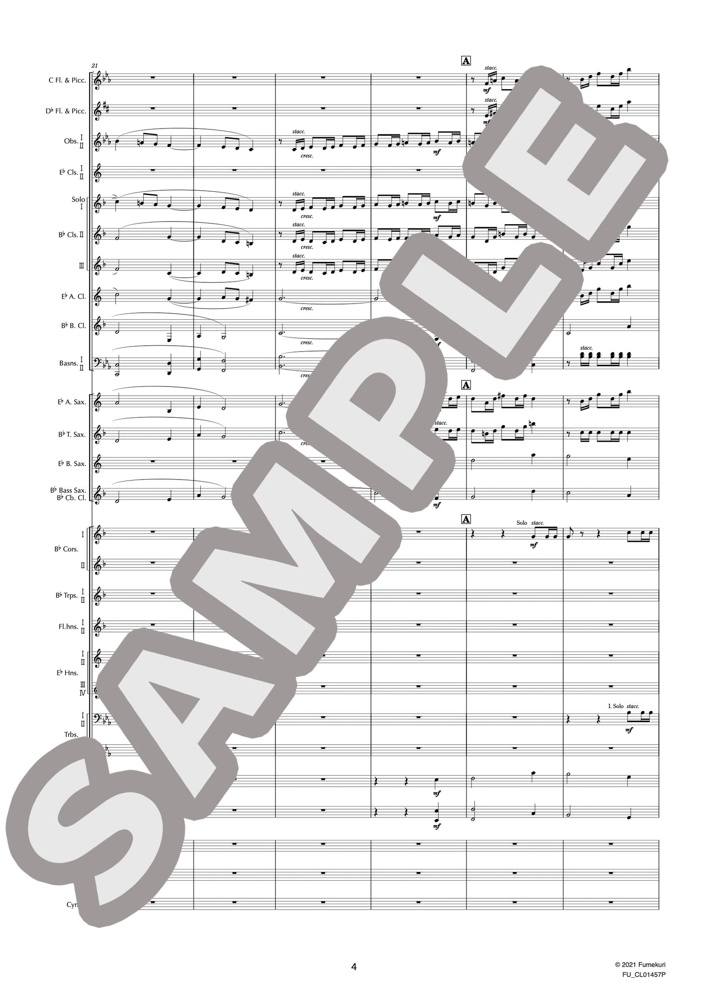 吹奏楽のための第1組曲 変ホ長調 作品28a I. シャコンヌ(HOLST) / クラシック・オリジナル楽曲【中上級】