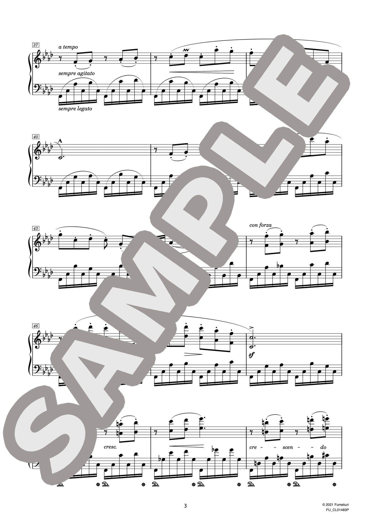 12の練習曲 作品10より 第9番 ヘ短調（CHOPIN) / クラシック・オリジナル楽曲【中上級】