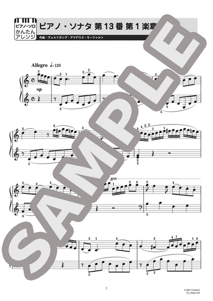 ピアノ・ソナタ 第13番 第1楽章（ヴォルフガング・アマデウス・モーツァルト) / クラシック・オリジナル楽曲【初級】