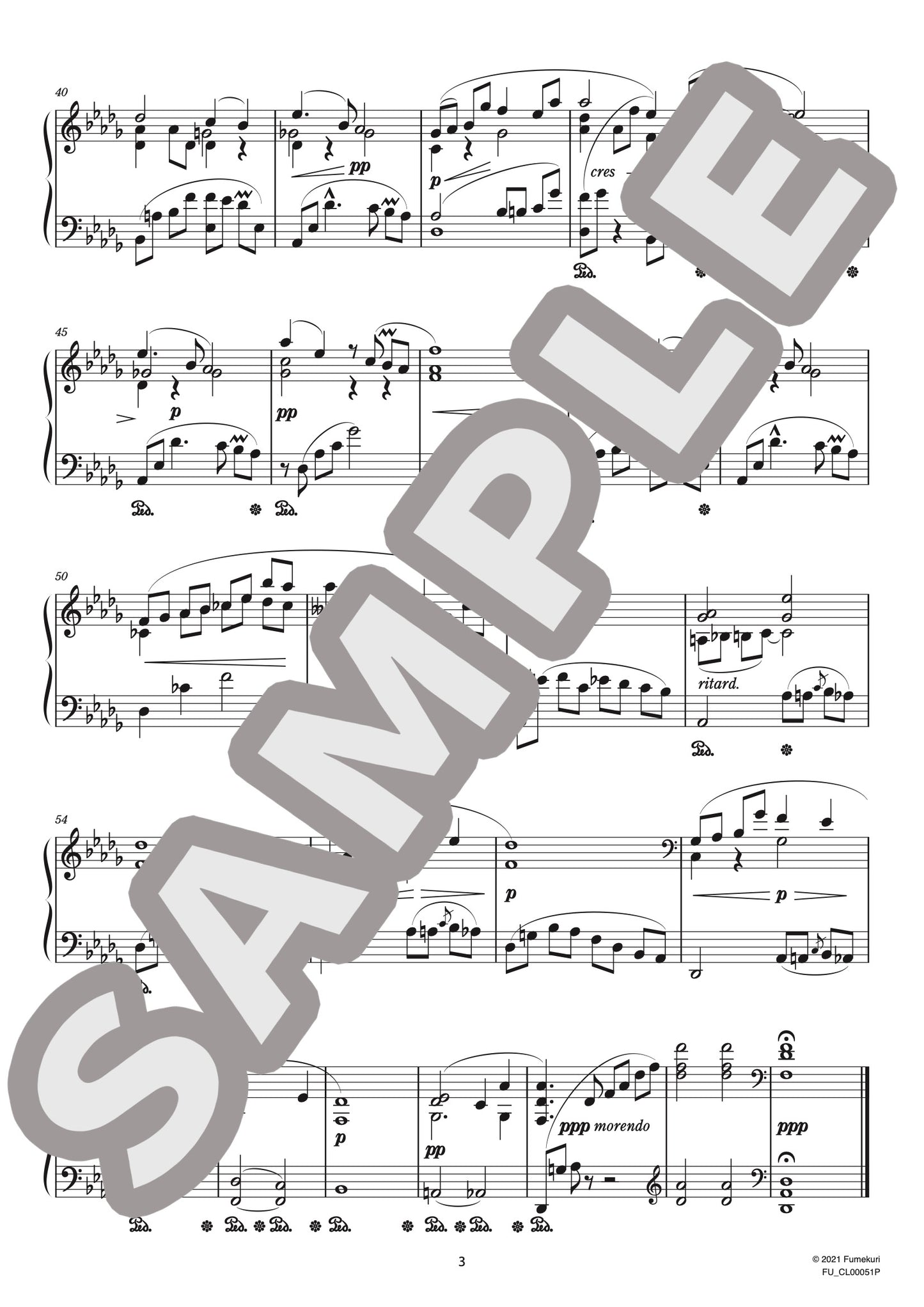 ピアノ・ソナタ 第3番 作品68 第2楽章 Andante（ALBÉNIZ) / クラシック・オリジナル楽曲【中上級】