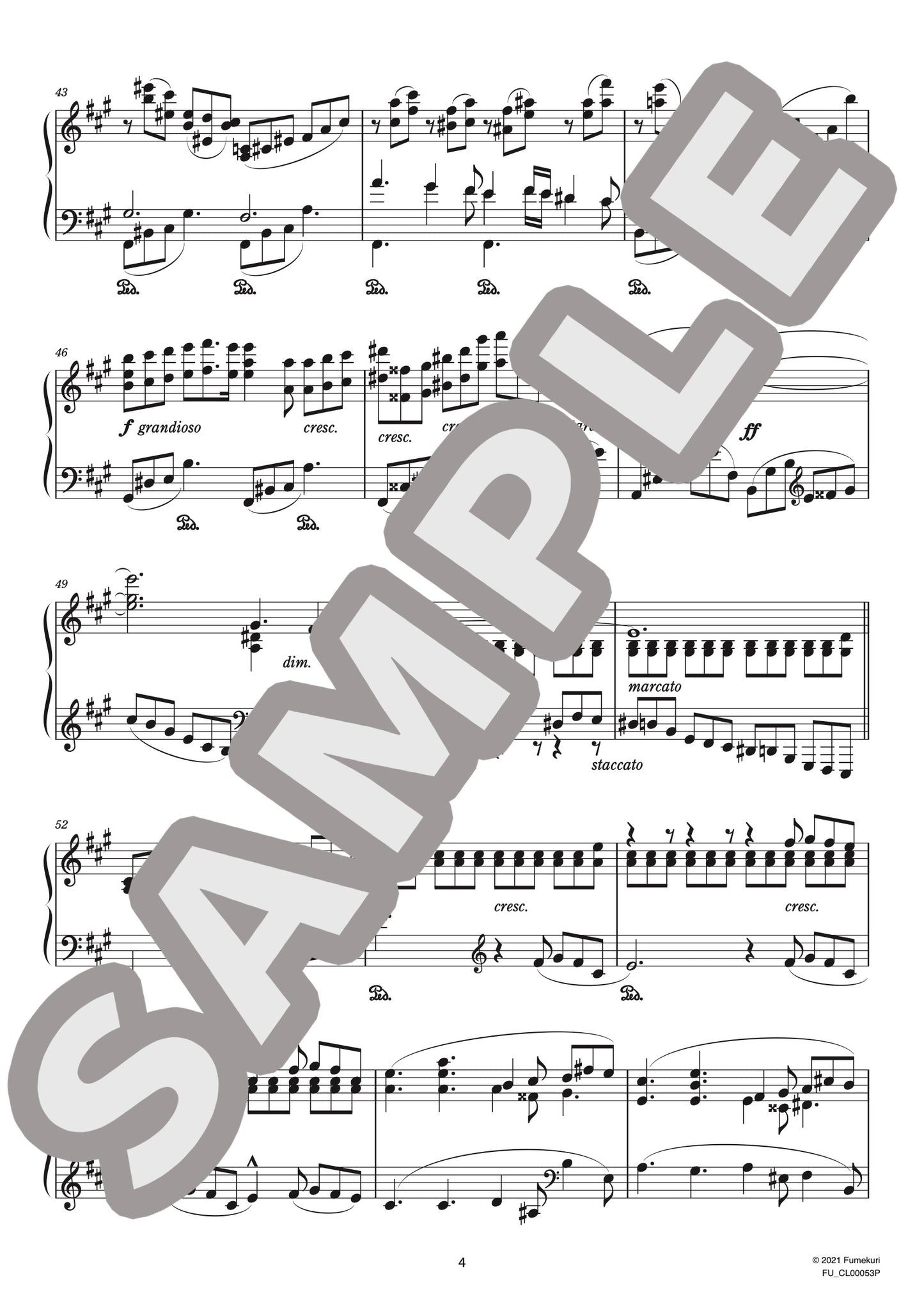 ピアノ・ソナタ 第4番 作品72 第1楽章 Allegro（ALBÉNIZ) / クラシック・オリジナル楽曲【中上級】