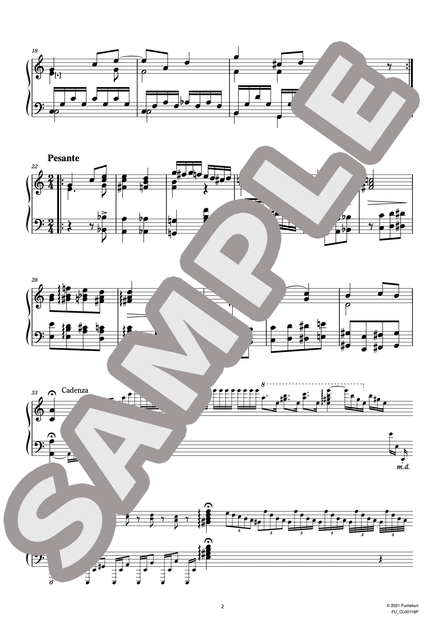 ロマンス・ヴァリエ作品3 （ピアノのためのロマンスと変奏）（C. SCHUMANN) / クラシック・オリジナル楽曲【中上級】
