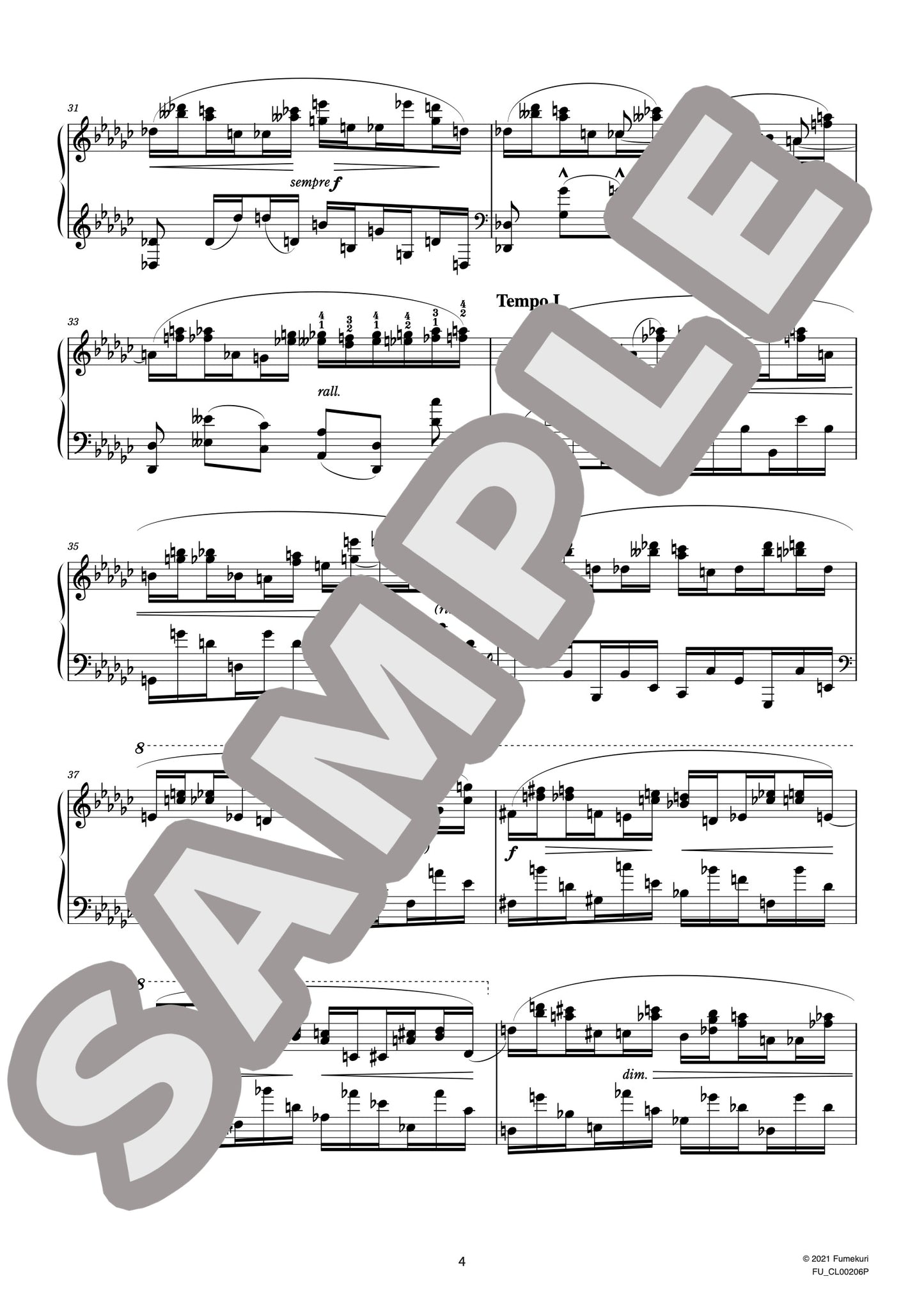 4つの練習曲作品4 第2番（SZYMANOWSKI) / クラシック・オリジナル楽曲【中上級】