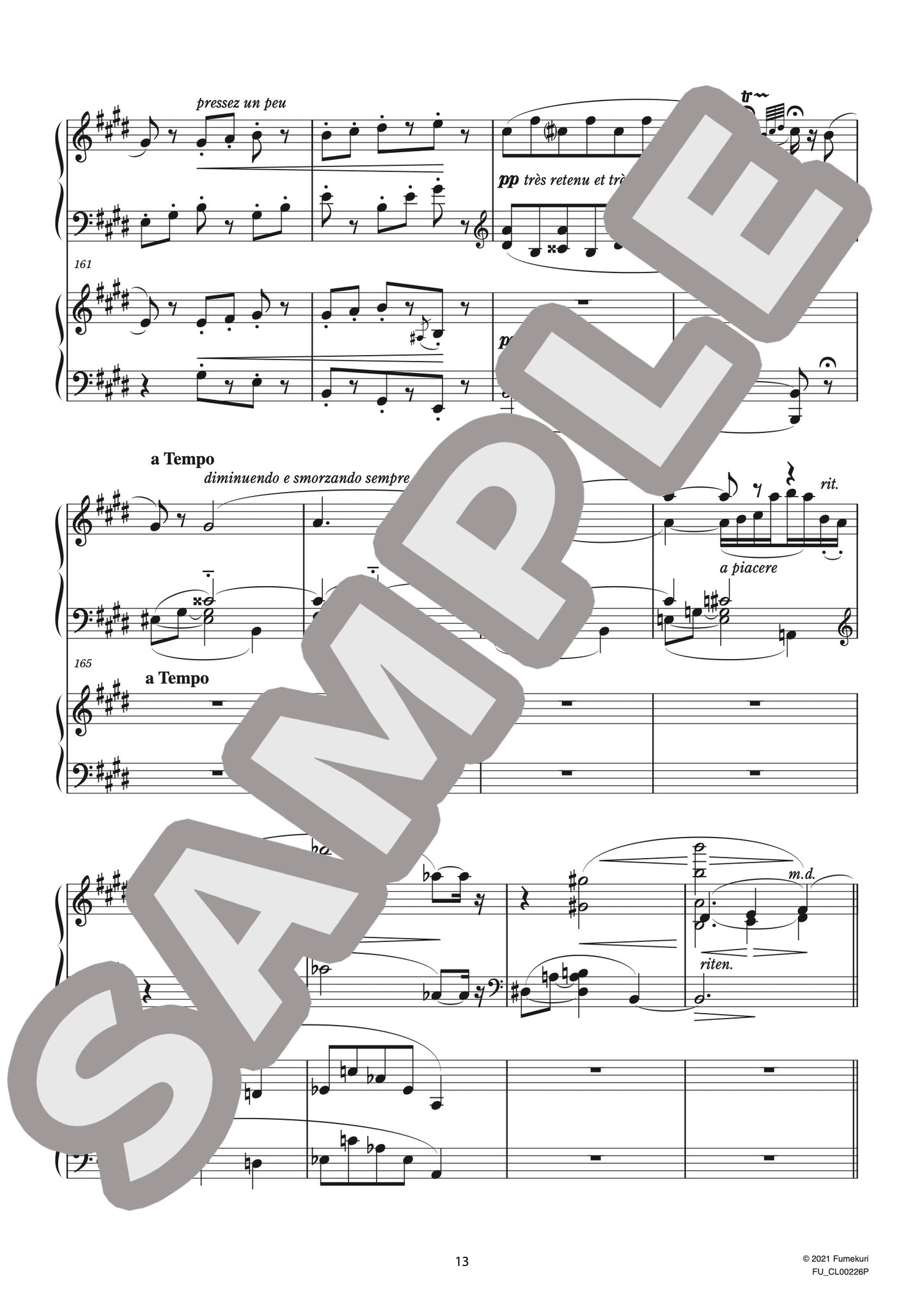 3つのロマンティックなワルツ（2台ピアノ）より 第2番（CHABRIER) / クラシック・オリジナル楽曲【中上級】
