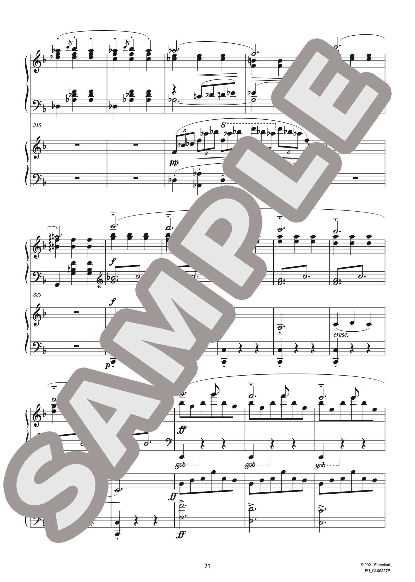 3つのロマンティックなワルツ（2台ピアノ）より 第3番（CHABRIER) / クラシック・オリジナル楽曲【中上級】