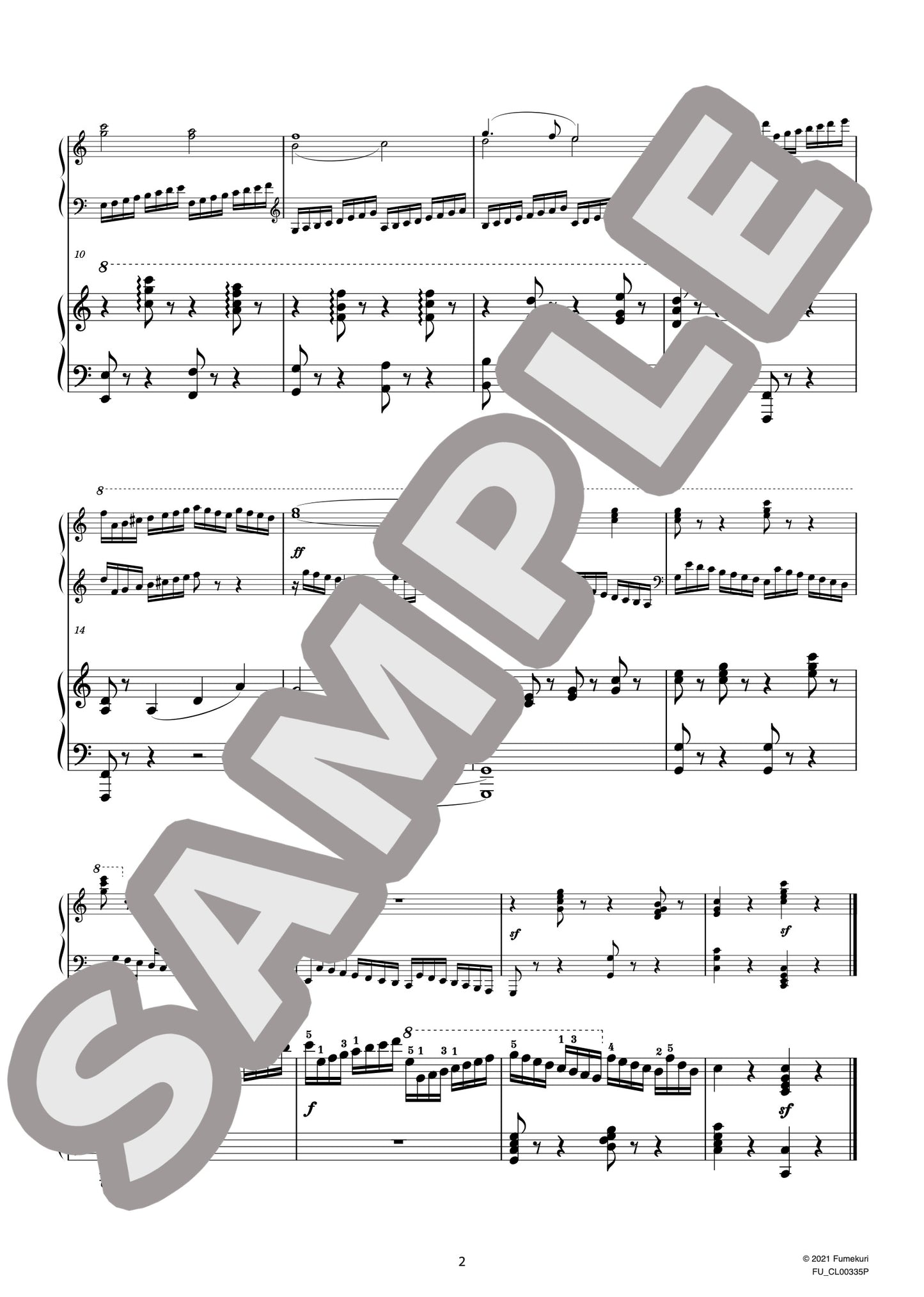 2台のピアノのための速度練習曲（40番練習曲）作品299b 第2番（CZERNY) / クラシック・オリジナル楽曲【中上級】