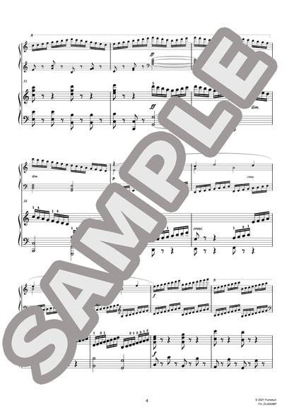 2台のピアノのための速度練習曲（40番練習曲）作品299b 第5番（CZERNY) / クラシック・オリジナル楽曲【中上級】