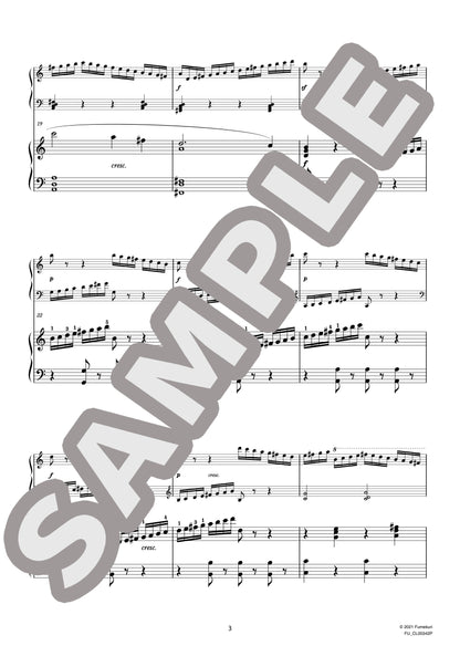 2台のピアノのための速度練習曲（40番練習曲）作品299b 第9番（CZERNY) / クラシック・オリジナル楽曲【中上級】