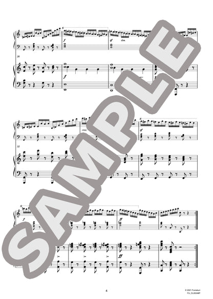 2台のピアノのための速度練習曲（40番練習曲）作品299b 第15番（CZERNY) / クラシック・オリジナル楽曲【中上級】