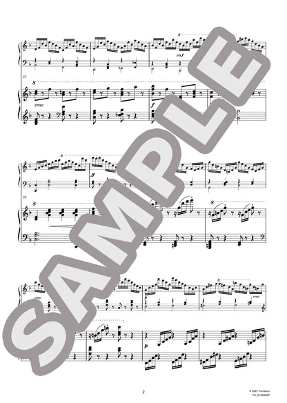 2台のピアノのための速度練習曲（40番練習曲）作品299b 第19番（CZERNY) / クラシック・オリジナル楽曲【中上級】