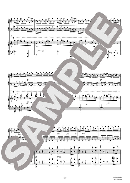2台のピアノのための速度練習曲（40番練習曲）作品299b 第20番（CZERNY) / クラシック・オリジナル楽曲【中上級】