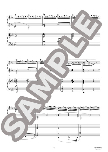 2台のピアノのための速度練習曲（40番練習曲）作品299b 第21番（CZERNY) / クラシック・オリジナル楽曲【中上級】