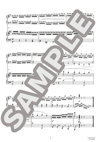 2台のピアノのための速度練習曲（40番練習曲）作品299b 第22番（CZERNY) / クラシック・オリジナル楽曲【中上級】