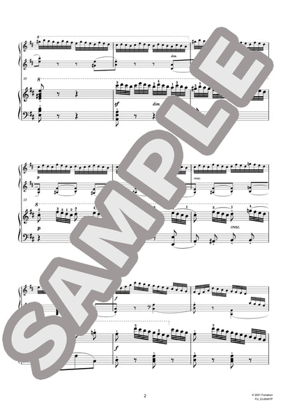 2台のピアノのための速度練習曲（40番練習曲）作品299b 第24番（CZERNY) / クラシック・オリジナル楽曲【中上級】