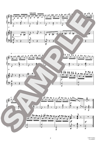 2台のピアノのための速度練習曲（40番練習曲）作品299b 第28番（CZERNY) / クラシック・オリジナル楽曲【中上級】