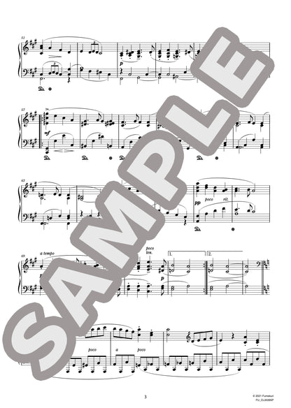 3つのピアノ曲 作品53 第3曲 ガヴォット（BRÜLL) / クラシック・オリジナル楽曲【中上級】