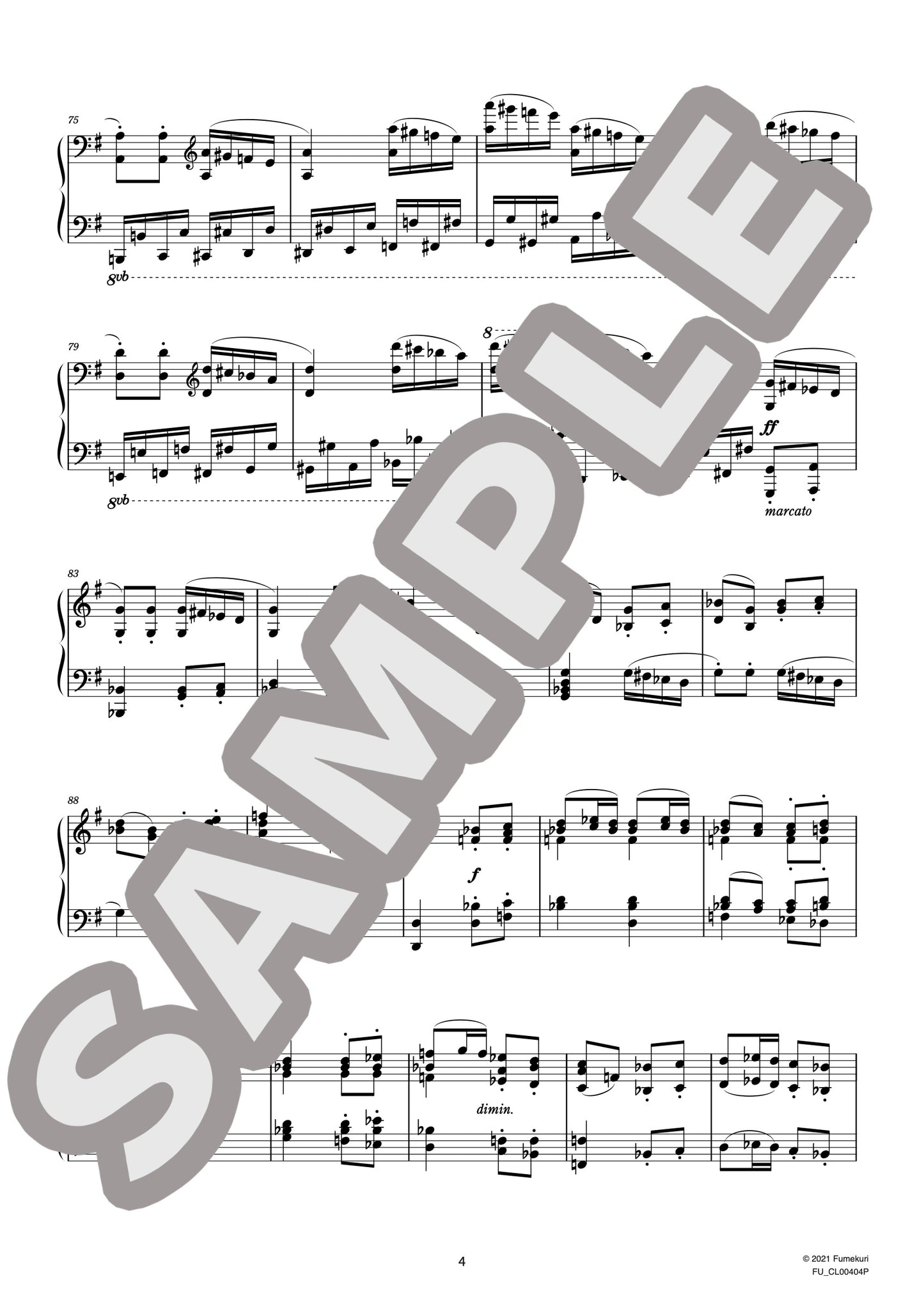 2つのピアノ曲 作品94 第2曲 日本風の行進曲（BRÜLL) / クラシック・オリジナル楽曲【中上級】
