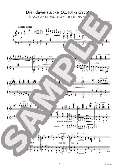 3つのピアノ曲 作品101 第2曲 ガヴォット（BRÜLL) / クラシック・オリジナル楽曲【中上級】