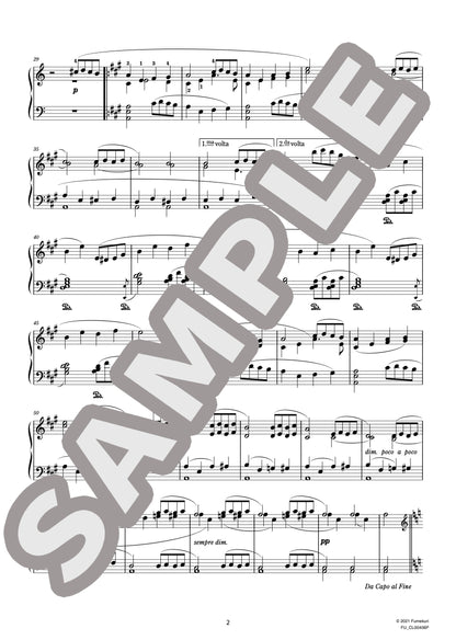 3つのピアノ曲 作品101 第2曲 ガヴォット（BRÜLL) / クラシック・オリジナル楽曲【中上級】
