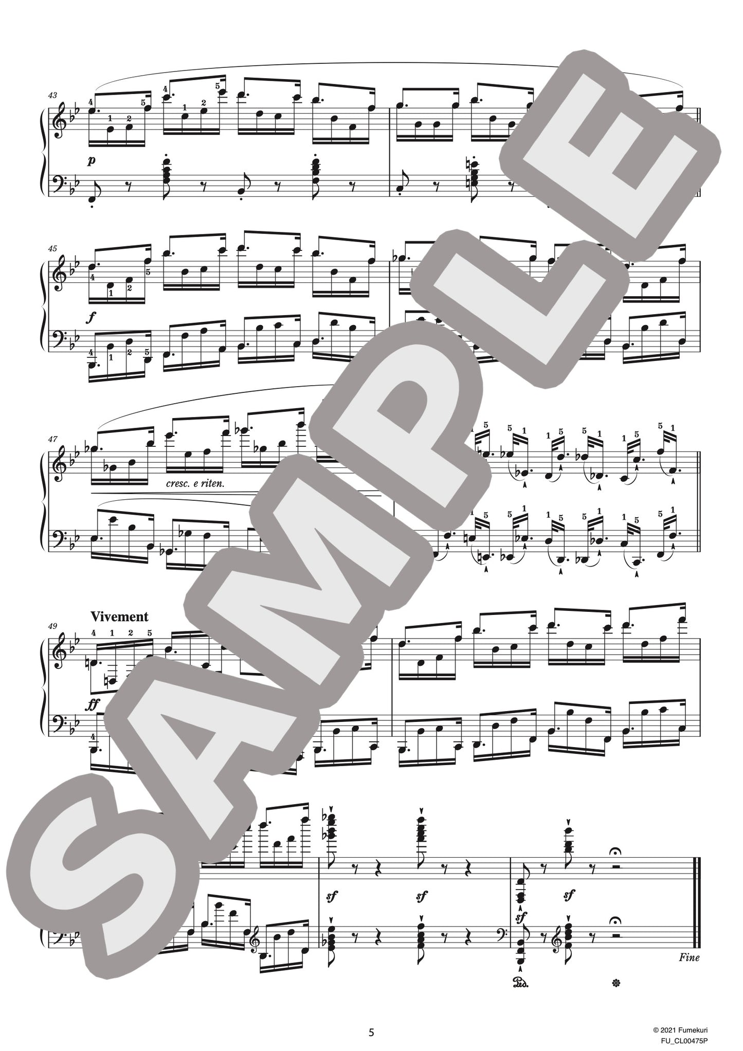 すべての長調による12の練習曲 作品35 第6番 変ロ長調（ALKAN) / クラシック・オリジナル楽曲【中上級】