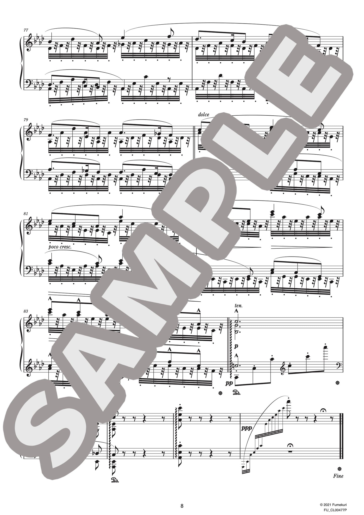 すべての長調による12の練習曲 作品35 第8番 変イ長調（ALKAN) / クラシック・オリジナル楽曲【中上級】