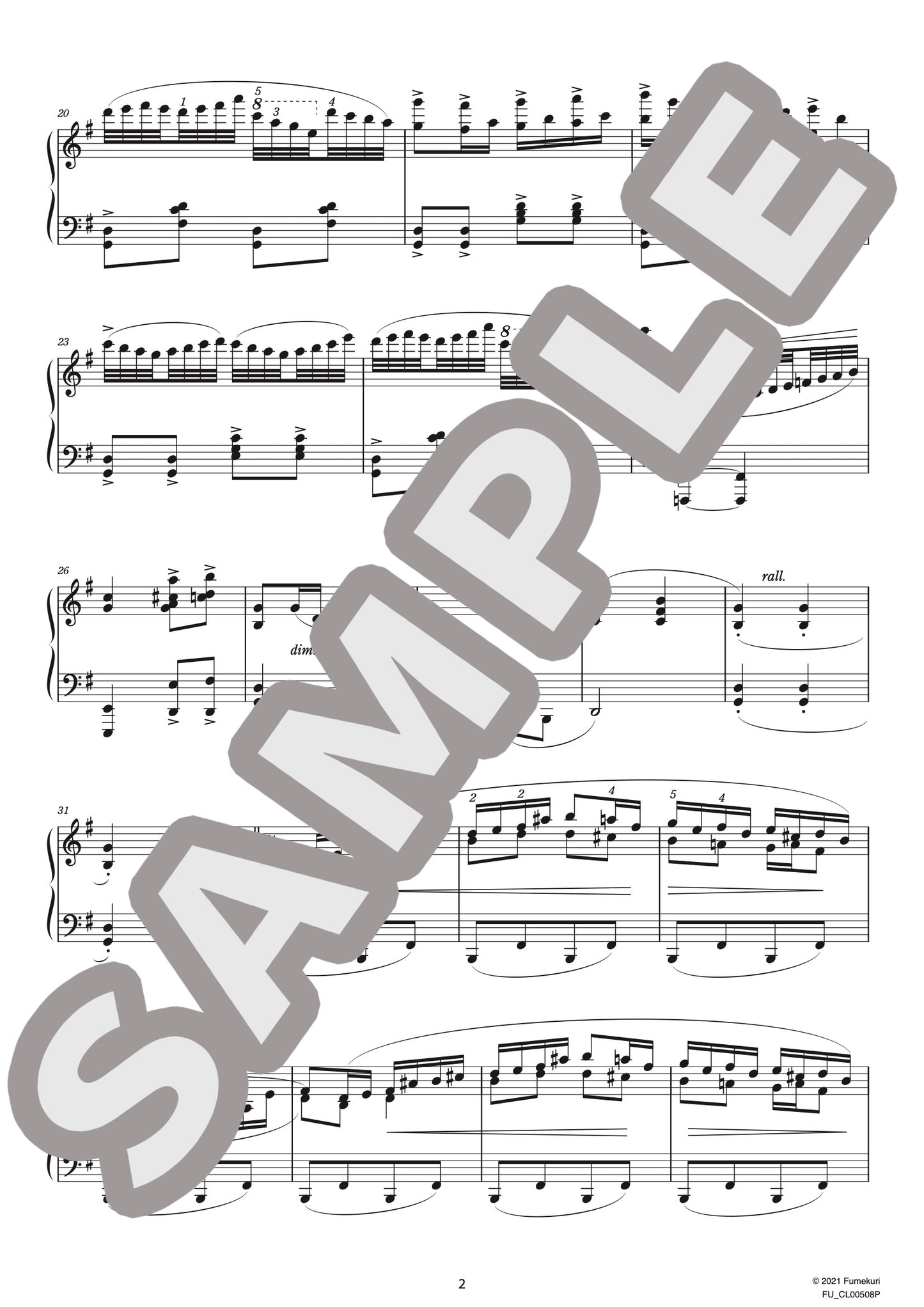 スペイン民謡による6つの小品 第3曲 バスコンガーダ（バスクの調べ）（GRANADOS) / クラシック・オリジナル楽曲【中上級】
