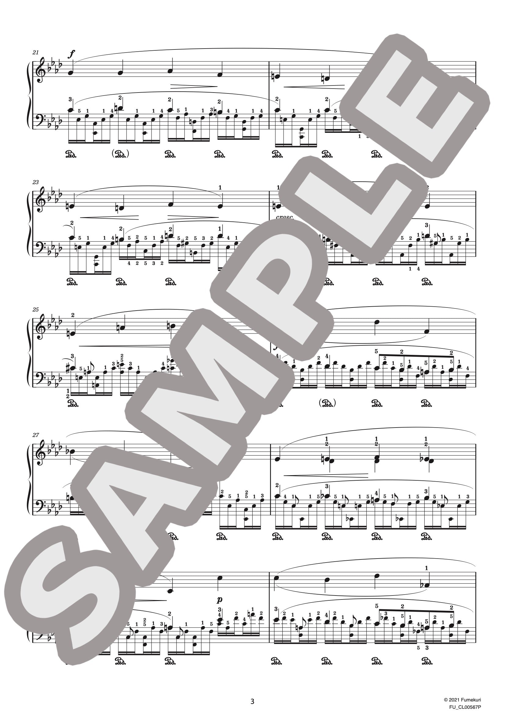 ショパンの作品25-1による第1ヴァージョン［変イ長調／左手独奏のための］ /  クラシック・オリジナル楽曲【中上級】｜GODOWSKIのダウンロード楽譜 - fumekuri（フメクリ）