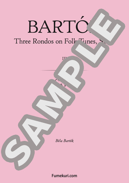 民謡による3つのロンド 第3曲（BARTÓK) / クラシック・オリジナル楽曲【中上級】