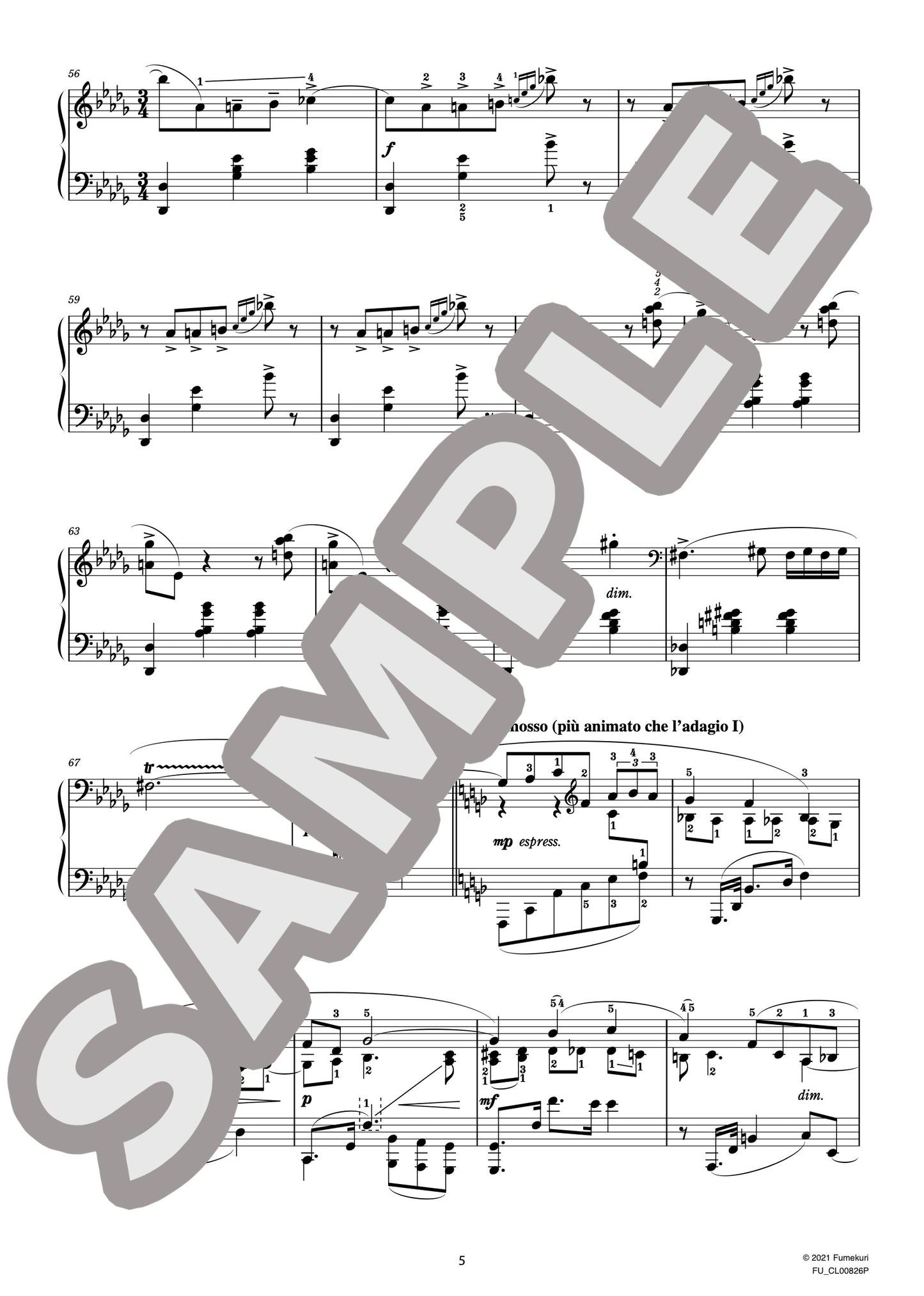 「シンデレラ」からの３つの小品 作品95 3. ゆるやかなワルツ（PROKOFIEV) / クラシック・オリジナル楽曲【中上級】