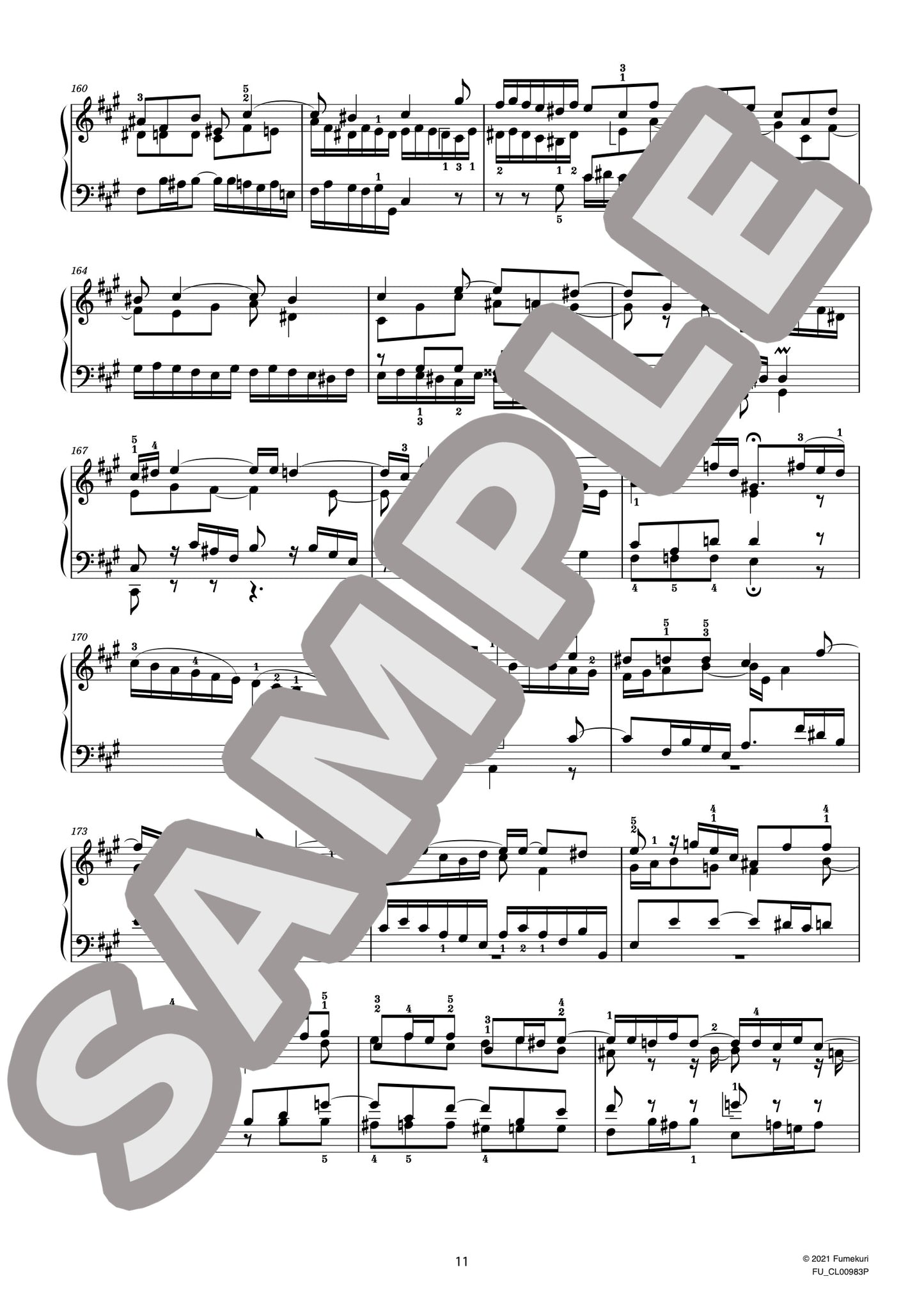 ７つのトッカータ BWV910-916 嬰ヘ短調（J.S.BACH) / クラシック・オリジナル楽曲【中上級】