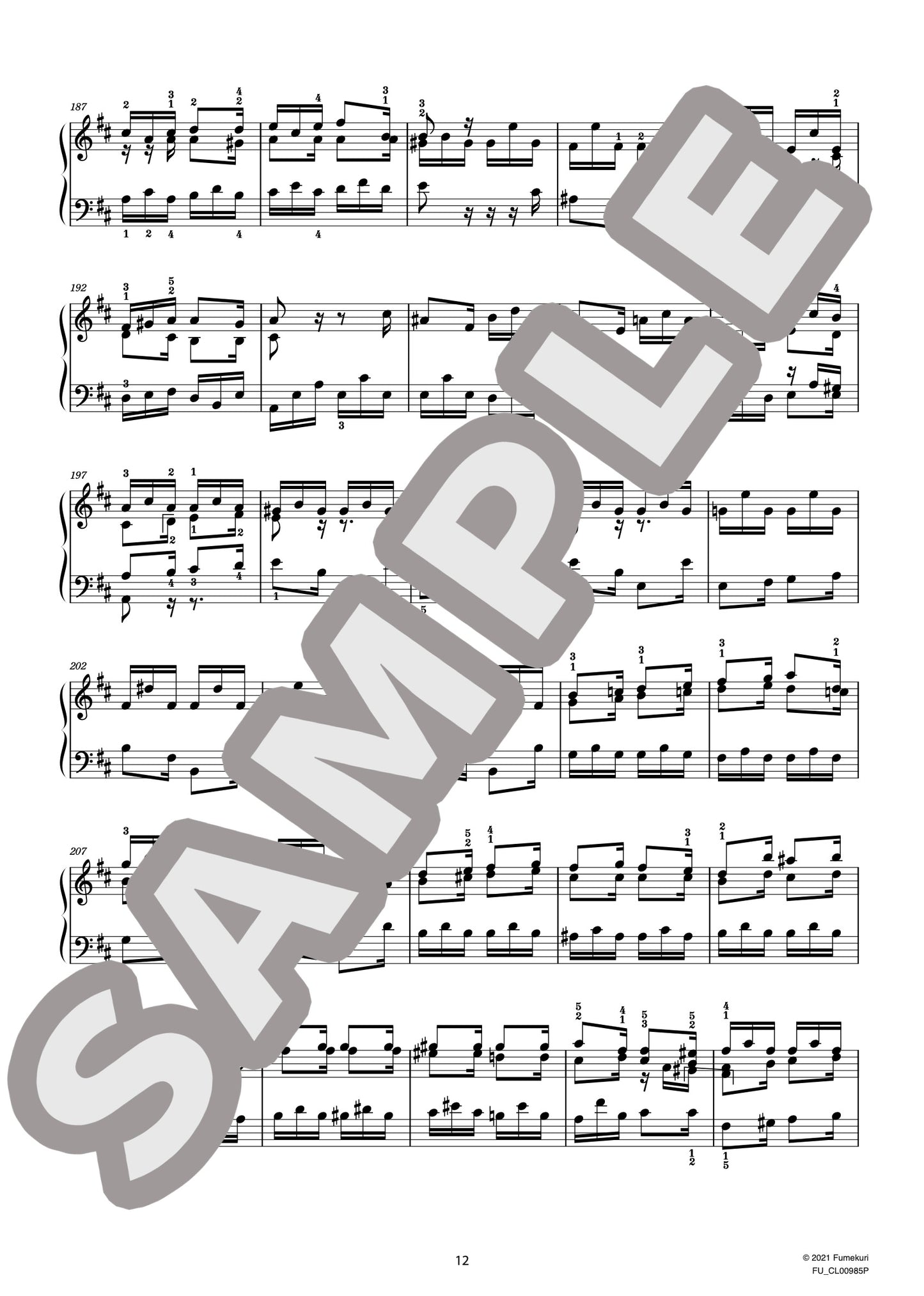 ７つのトッカータ BWV910-916 ニ長調（J.S.BACH) / クラシック・オリジナル楽曲【中上級】