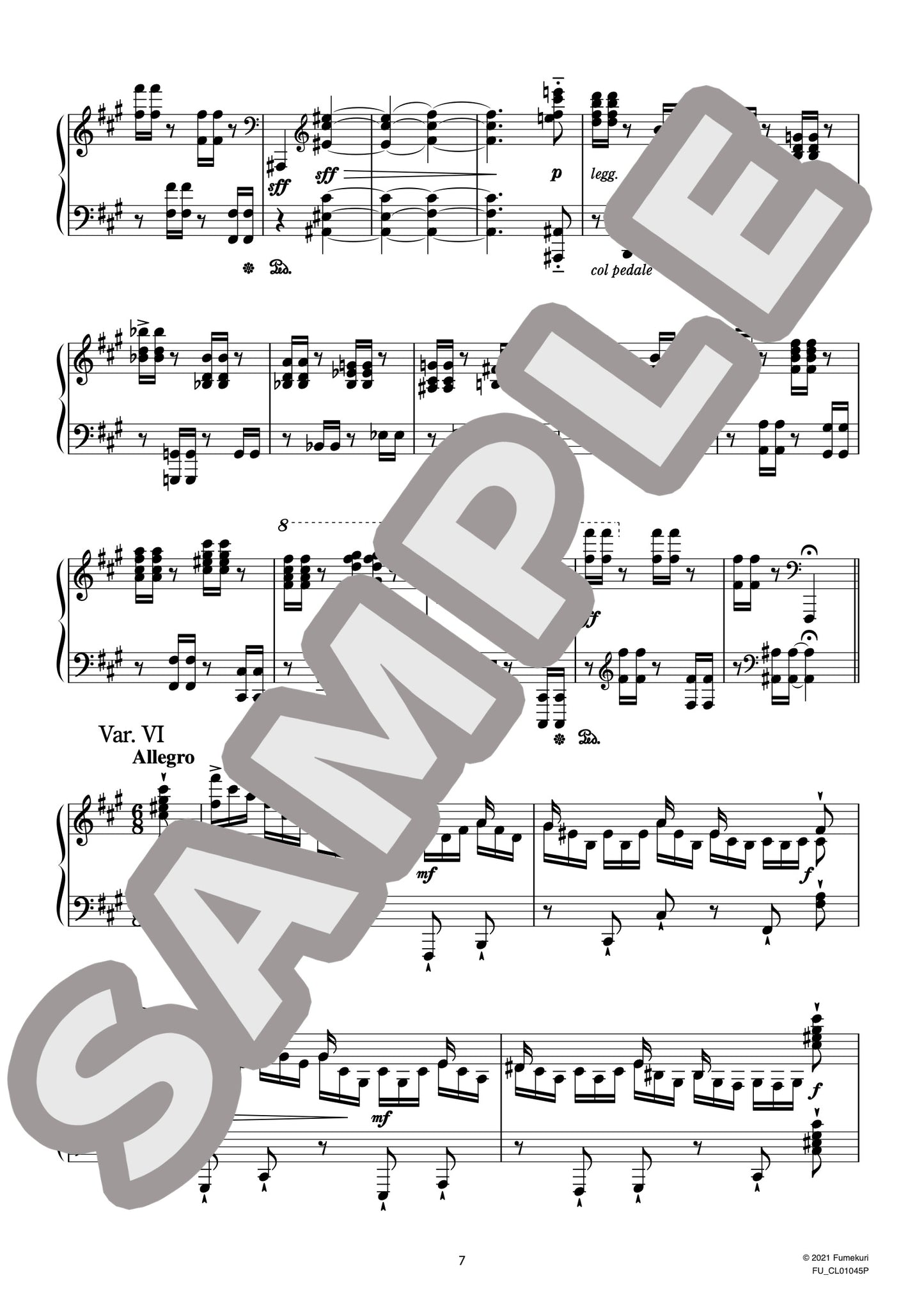 ロベルト・シューマンの主題による変奏曲 作品9（BRAHMS) / クラシック・オリジナル楽曲【中上級】