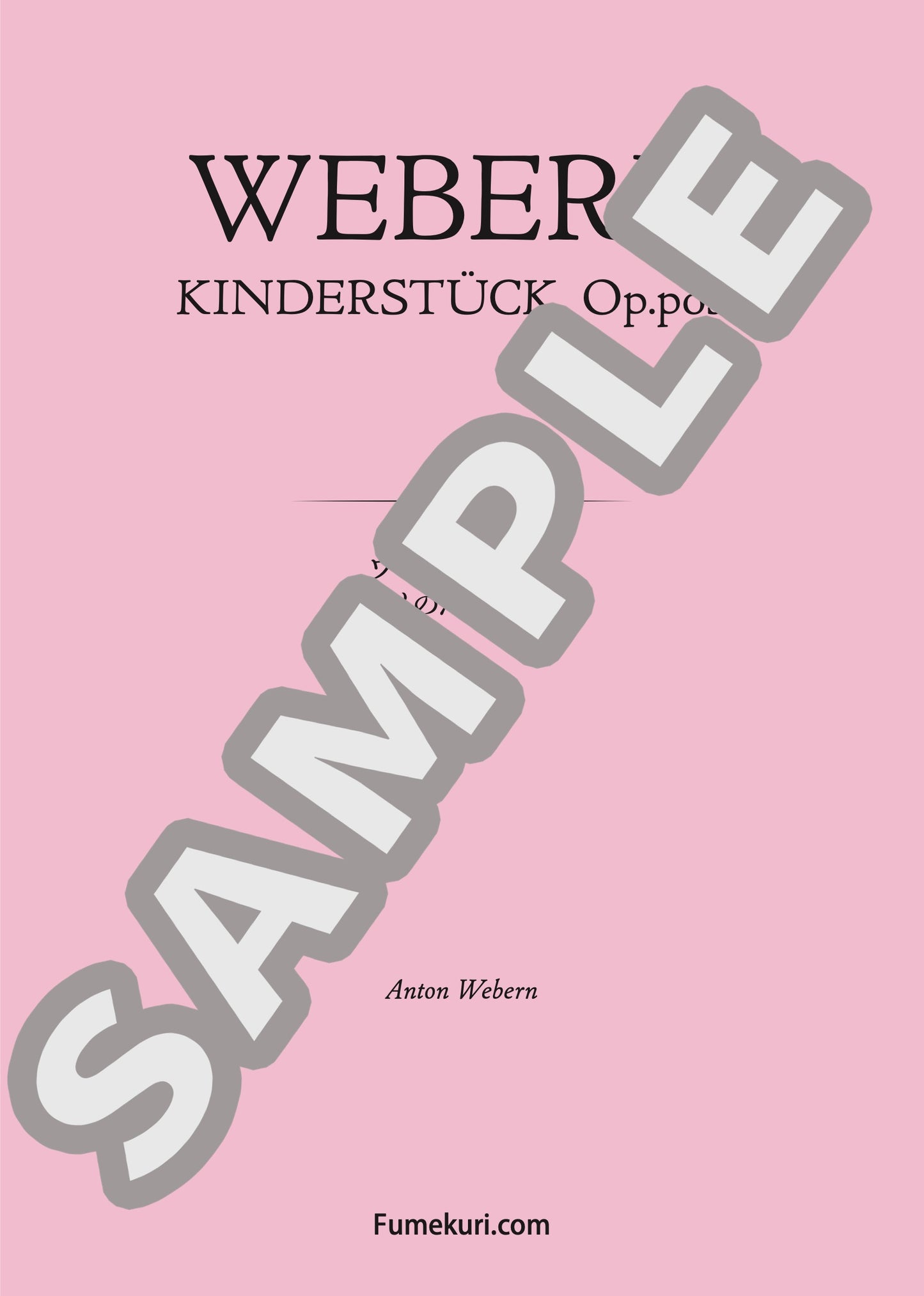 こどものための小品（WEBERN) / クラシック・オリジナル楽曲【中上級】