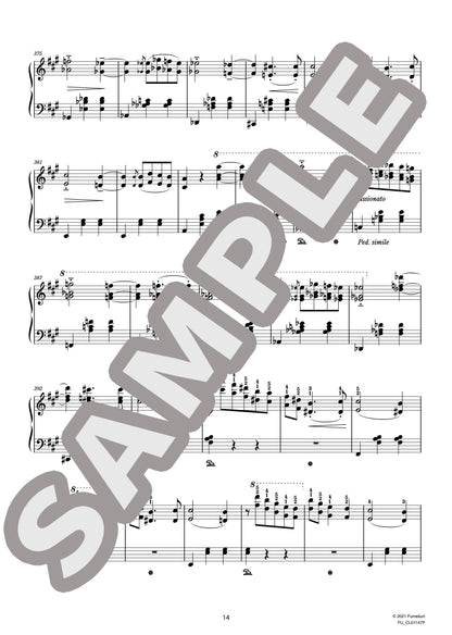 フランツ・シューベルトのワルツ・カプリスによる ウィーンの夜会 第6番［第２版］（SCHUBERT=LISZT) / クラシック・オリジナル楽曲【中上級】
