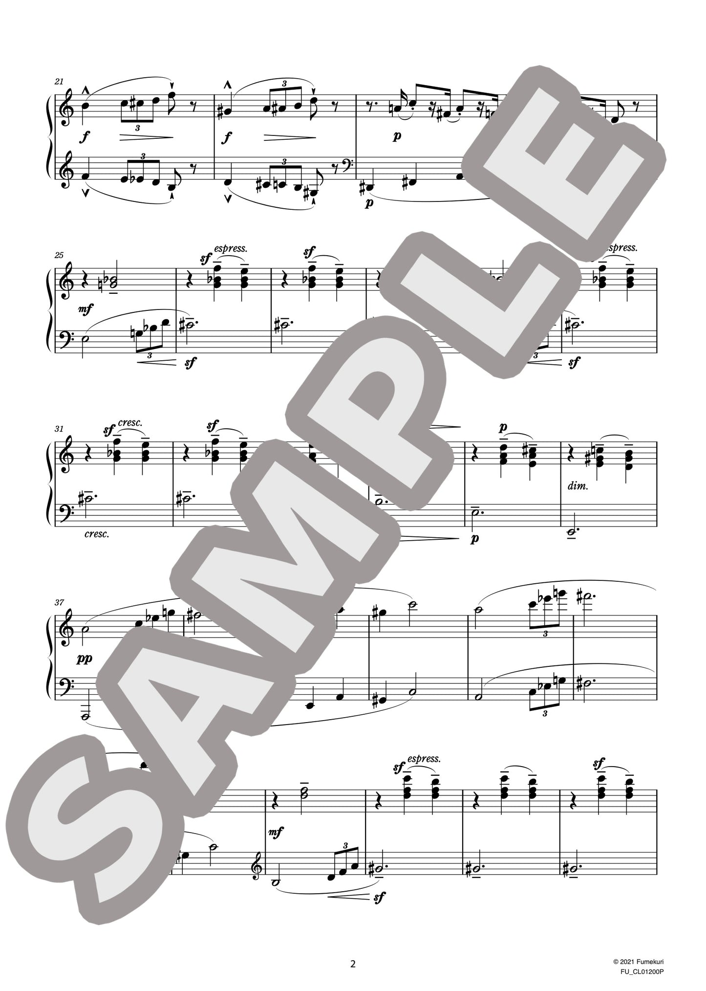 ピアノのための2つの小品 第1曲 黒い蝶々（MASSENET) / クラシック・オリジナル楽曲【中上級】