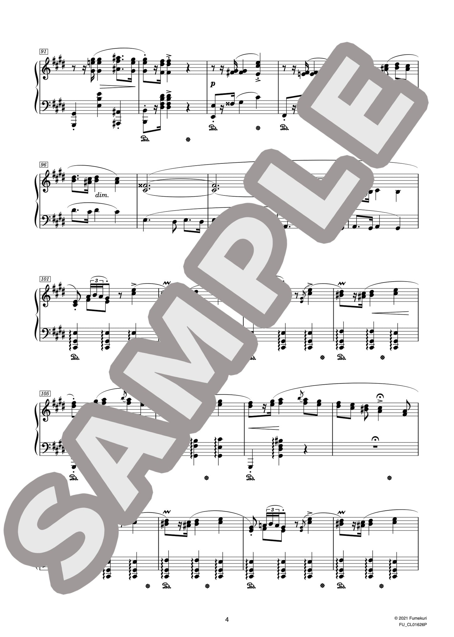 マズルカ 第21番 嬰ハ短調 作品30-4（CHOPIN) / クラシック・オリジナル楽曲【中上級】